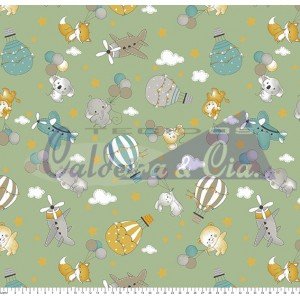 Bichinhos e Balões cor 03 (Verde) 